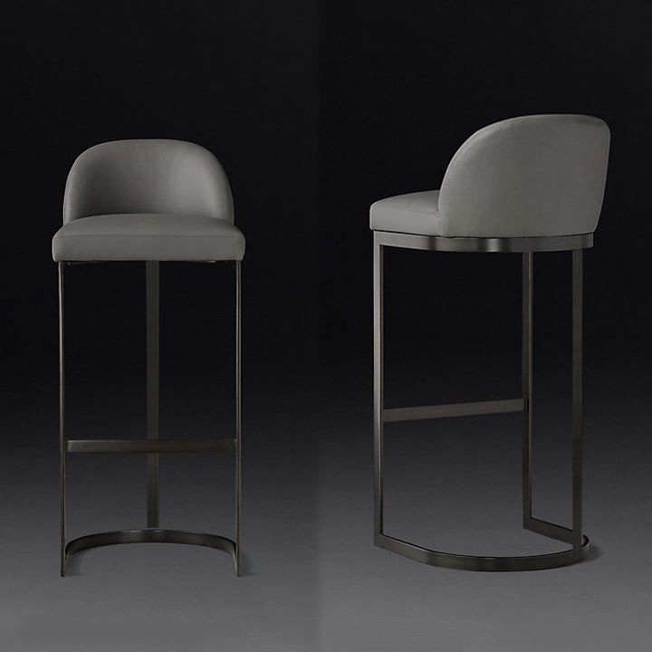 Industrial Low Back Stool PU Leather Counter Stool with Metal Legs Clearhalo 'Bar Furniture' 'Bar Stools' 'bar_stools' 'furn' 'furn_bar_stools' 'Furniture' 'Kitchen & Dining Furniture' 6184690