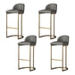 Industrial Low Back Stool PU Leather Counter Stool with Metal Legs 4 Piece Set Clearhalo 'Bar Furniture' 'Bar Stools' 'bar_stools' 'furn' 'furn_bar_stools' 'Furniture' 'Kitchen & Dining Furniture' 6184691