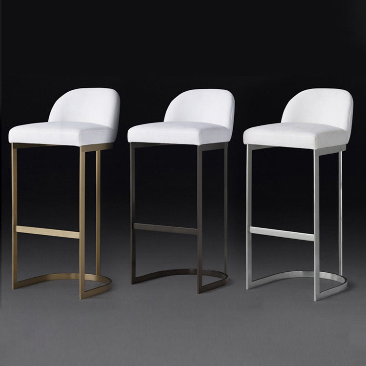 Industrial Low Back Stool PU Leather Counter Stool with Metal Legs Clearhalo 'Bar Furniture' 'Bar Stools' 'bar_stools' 'furn' 'furn_bar_stools' 'Furniture' 'Kitchen & Dining Furniture' 6184693