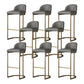 Industrial Low Back Stool PU Leather Counter Stool with Metal Legs 8 Piece Set Clearhalo 'Bar Furniture' 'Bar Stools' 'bar_stools' 'furn' 'furn_bar_stools' 'Furniture' 'Kitchen & Dining Furniture' 6184694