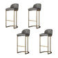 Industrial Low Back Stool PU Leather Counter Stool with Metal Legs 4 Piece Set Short Stool(18"H) Clearhalo 'Bar Furniture' 'Bar Stools' 'bar_stools' 'furn' 'furn_bar_stools' 'Furniture' 'Kitchen & Dining Furniture' 6184699