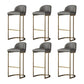 Industrial Low Back Stool PU Leather Counter Stool with Metal Legs 6 Piece Set Short Stool(18"H) Clearhalo 'Bar Furniture' 'Bar Stools' 'bar_stools' 'furn' 'furn_bar_stools' 'Furniture' 'Kitchen & Dining Furniture' 6184701