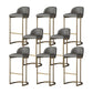 Industrial Low Back Stool PU Leather Counter Stool with Metal Legs 8 Piece Set Short Stool(18"H) Clearhalo 'Bar Furniture' 'Bar Stools' 'bar_stools' 'furn' 'furn_bar_stools' 'Furniture' 'Kitchen & Dining Furniture' 6184703