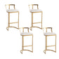 White Upholstered Bar Stools Backrest Counter Stool with Metal Base Gold 4 Piece Set Bar Stool(30"H) Clearhalo 'Bar Furniture' 'Bar Stools' 'bar_stools' 'furn' 'furn_bar_stools' 'Furniture' 'Kitchen & Dining Furniture' 6184714