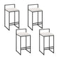 Industrial Low Back Stool Rectangle Upholstered Bar Stools for Living Room White 4 Piece Set Clearhalo 'Bar Furniture' 'Bar Stools' 'bar_stools' 'furn' 'furn_bar_stools' 'Furniture' 'Kitchen & Dining Furniture' 6184747