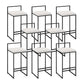 Industrial Low Back Stool Rectangle Upholstered Bar Stools for Living Room White 8 Piece Set Clearhalo 'Bar Furniture' 'Bar Stools' 'bar_stools' 'furn' 'furn_bar_stools' 'Furniture' 'Kitchen & Dining Furniture' 6184751