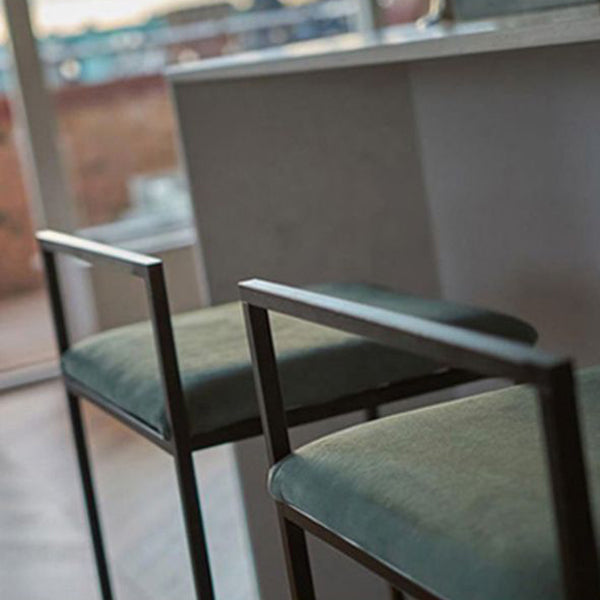 Industrial Low Back Stool Rectangle Upholstered Bar Stools for Living Room Clearhalo 'Bar Furniture' 'Bar Stools' 'bar_stools' 'furn' 'furn_bar_stools' 'Furniture' 'Kitchen & Dining Furniture' 6184753