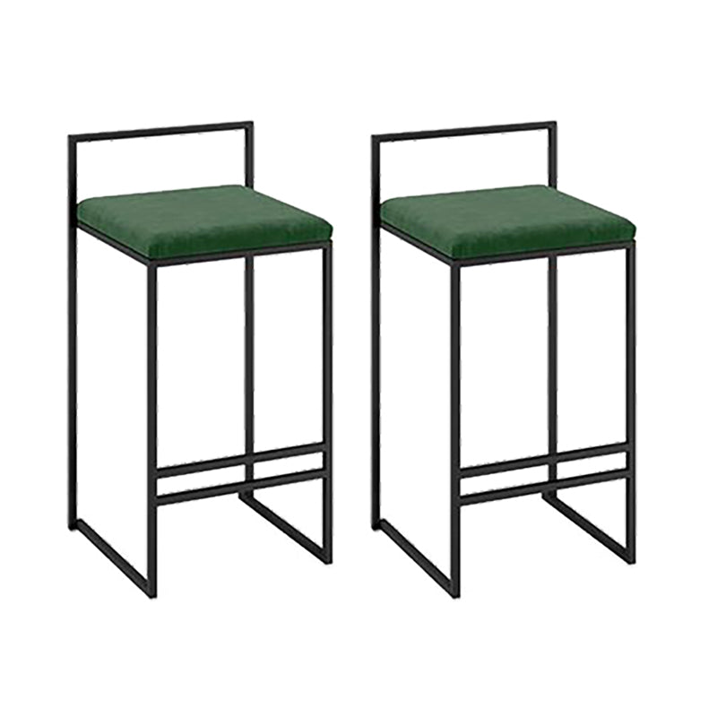 Industrial Low Back Stool Rectangle Upholstered Bar Stools for Living Room Atrovirens 2 Piece Set Clearhalo 'Bar Furniture' 'Bar Stools' 'bar_stools' 'furn' 'furn_bar_stools' 'Furniture' 'Kitchen & Dining Furniture' 6184766