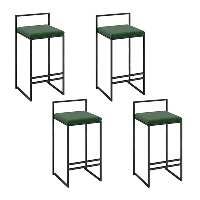Industrial Low Back Stool Rectangle Upholstered Bar Stools for Living Room Atrovirens 4 Piece Set Clearhalo 'Bar Furniture' 'Bar Stools' 'bar_stools' 'furn' 'furn_bar_stools' 'Furniture' 'Kitchen & Dining Furniture' 6184767