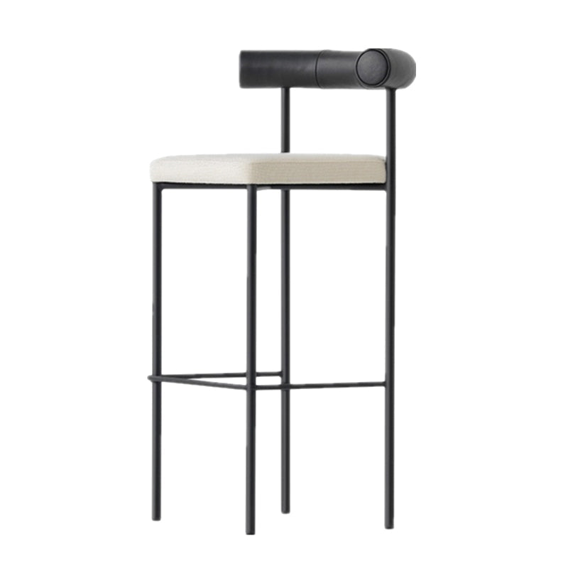 Taburete de estilo industrial Taburetes de bar tapizados con base de metal
