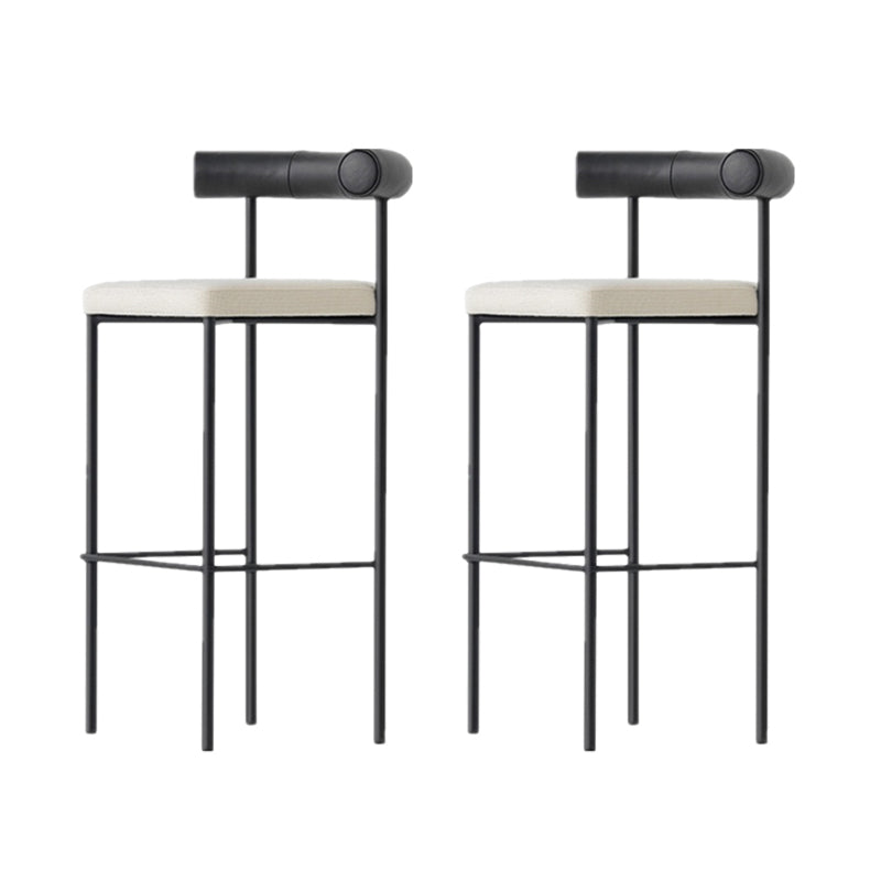Taburete de estilo industrial Taburetes de bar tapizados con base de metal
