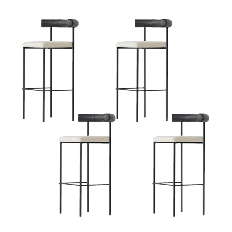 Taburete de estilo industrial Taburetes de bar tapizados con base de metal