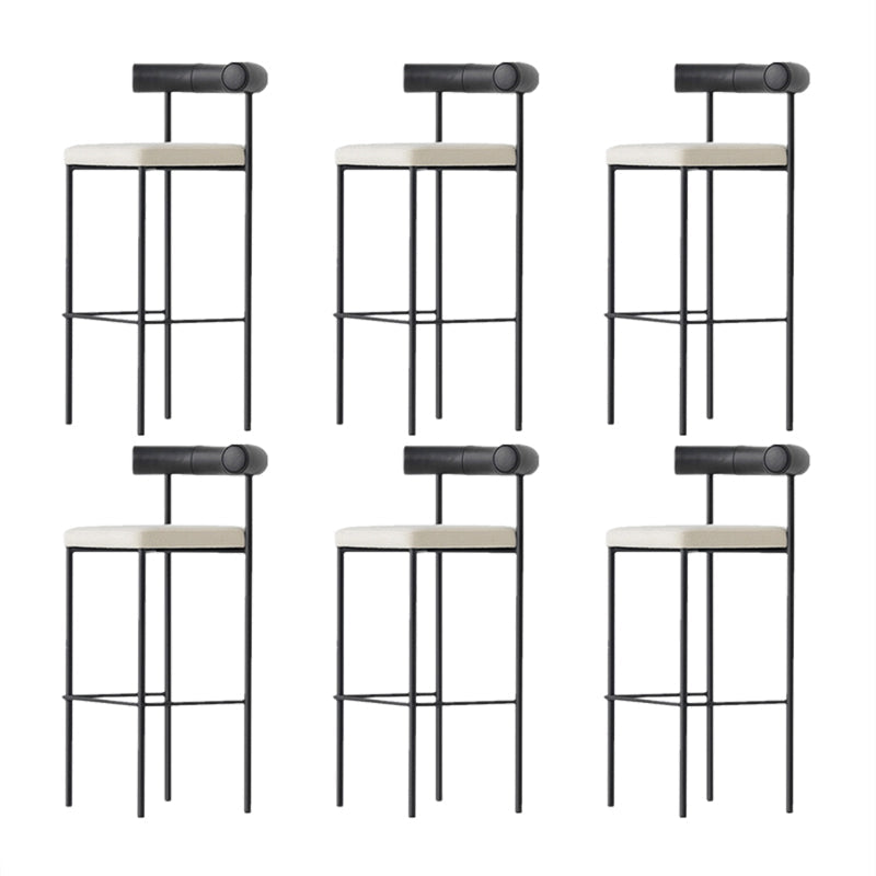 Taburete de estilo industrial Taburetes de bar tapizados con base de metal