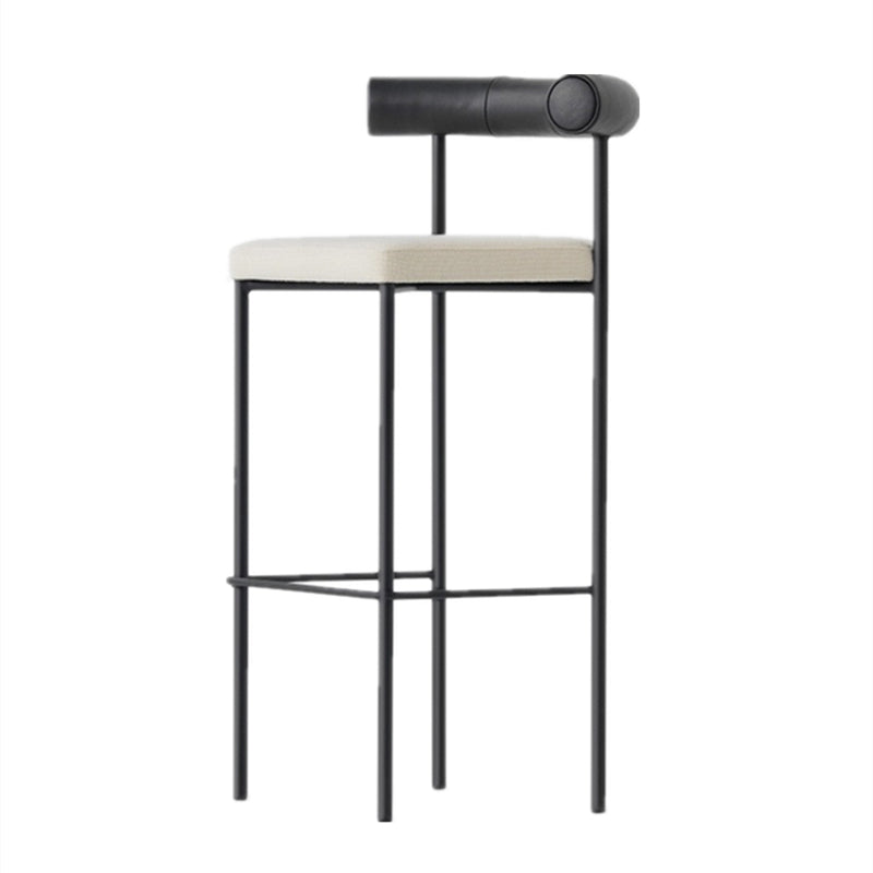 Taburete de estilo industrial Taburetes de bar tapizados con base de metal