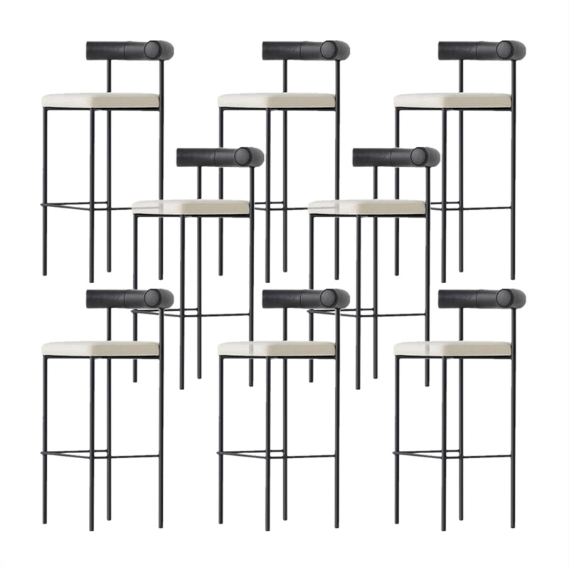 Taburete de estilo industrial Taburetes de bar tapizados con base de metal