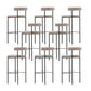 Taburete de estilo industrial Taburetes de bar tapizados con base de metal