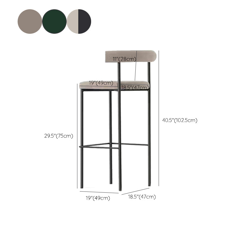 Taburete de estilo industrial Taburetes de bar tapizados con base de metal