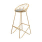 Nordic Backrest Armless Counter Stool Iron Cafe Bar Stool with Leather Cushion Clearhalo 'Bar Furniture' 'Bar Stools' 'bar_stools' 'furn' 'furn_bar_stools' 'Furniture' 'Kitchen & Dining Furniture' 6185012