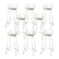 Nordic Backrest Armless Counter Stool Iron Cafe Bar Stool with Leather Cushion White 8 Piece Set Clearhalo 'Bar Furniture' 'Bar Stools' 'bar_stools' 'furn' 'furn_bar_stools' 'Furniture' 'Kitchen & Dining Furniture' 6185021