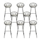 Nordic Backrest Armless Counter Stool Iron Cafe Bar Stool with Leather Cushion Black 8 Piece Set Clearhalo 'Bar Furniture' 'Bar Stools' 'bar_stools' 'furn' 'furn_bar_stools' 'Furniture' 'Kitchen & Dining Furniture' 6185028