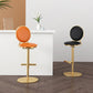 Tabouret de comptoir sans bras réglable nordique, Base en fer, tabouret de Bar avec coussin en cuir