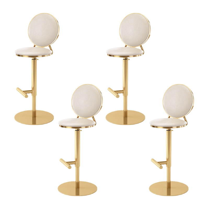 Tabouret de comptoir sans bras réglable nordique, Base en fer, tabouret de Bar avec coussin en cuir