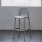 Backrest Armless Counter Stool Industrial Plastic Bar Stool with 4 Legs
