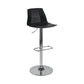 Modern Backrest Armless Counter Stool Iron Cafe Bar Stool with Plastic Cushion