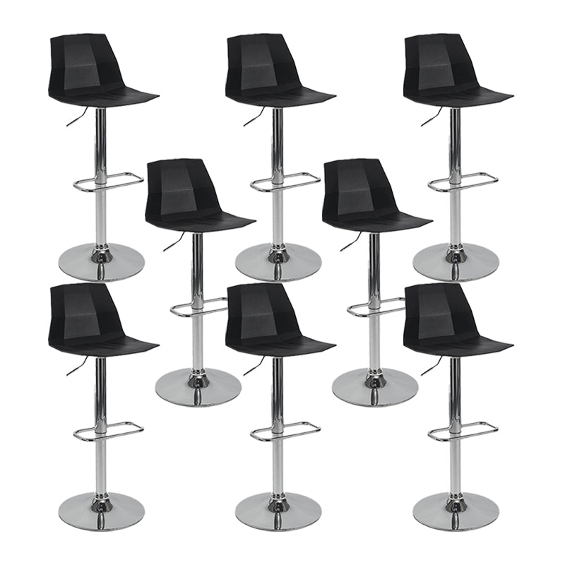 Modern Backrest Armless Counter Stool Iron Cafe Bar Stool with Plastic Cushion