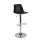 Modern Backrest Armless Counter Stool Iron Cafe Bar Stool with Plastic Cushion