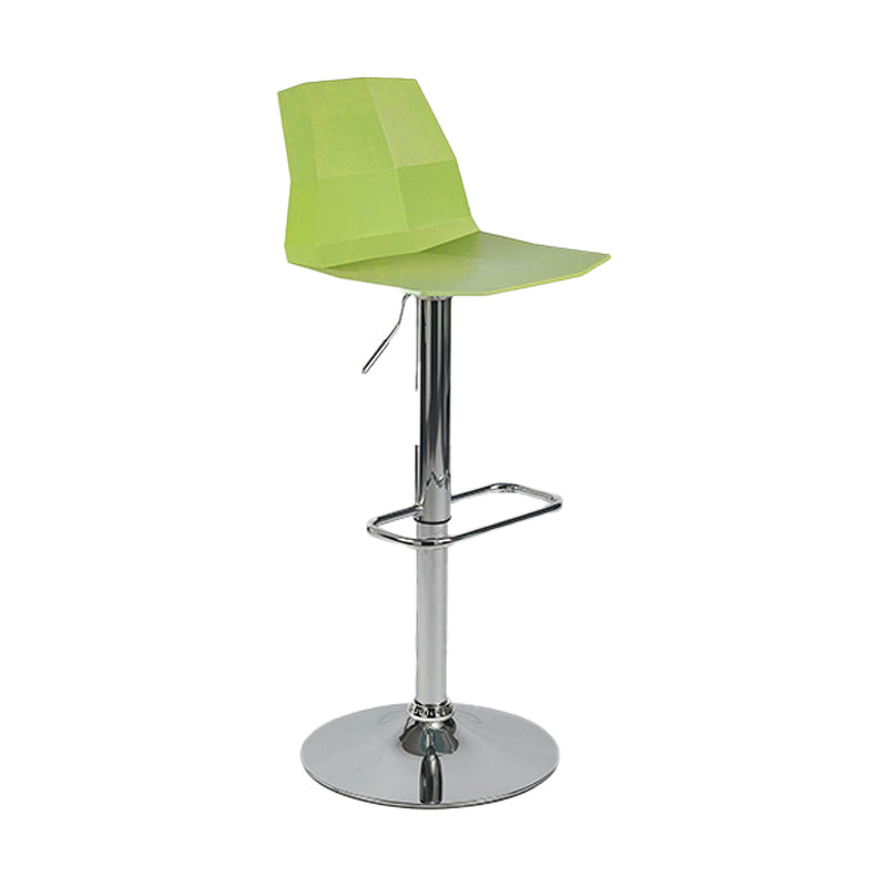Modern Backrest Armless Counter Stool Iron Cafe Bar Stool with Plastic Cushion