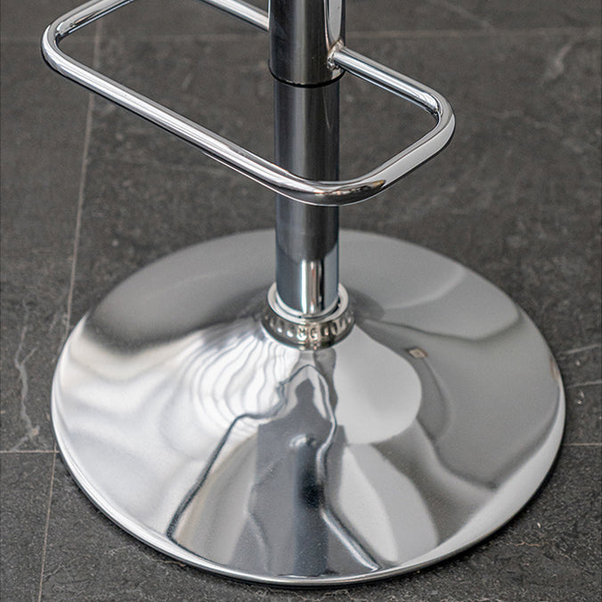 Modern Backrest Armless Counter Stool Iron Cafe Bar Stool with Plastic Cushion