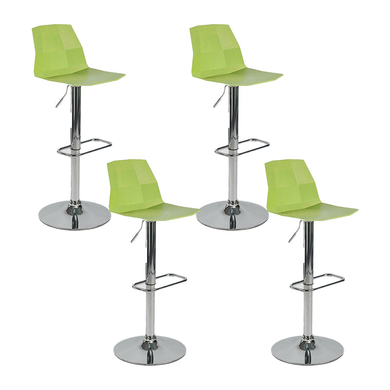 Modern Backrest Armless Counter Stool Iron Cafe Bar Stool with Plastic Cushion