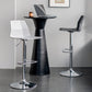 Modern Backrest Armless Counter Stool Iron Cafe Bar Stool with Plastic Cushion