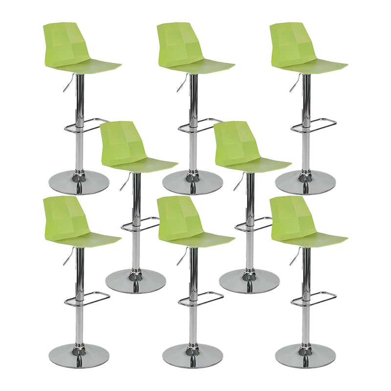 Modern Backrest Armless Counter Stool Iron Cafe Bar Stool with Plastic Cushion