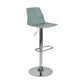 Modern Backrest Armless Counter Stool Iron Cafe Bar Stool with Plastic Cushion