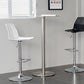 Modern Backrest Armless Counter Stool Iron Cafe Bar Stool with Plastic Cushion