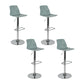 Modern Backrest Armless Counter Stool Iron Cafe Bar Stool with Plastic Cushion