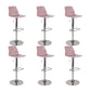 Modern Backrest Armless Counter Stool Iron Cafe Bar Stool with Plastic Cushion