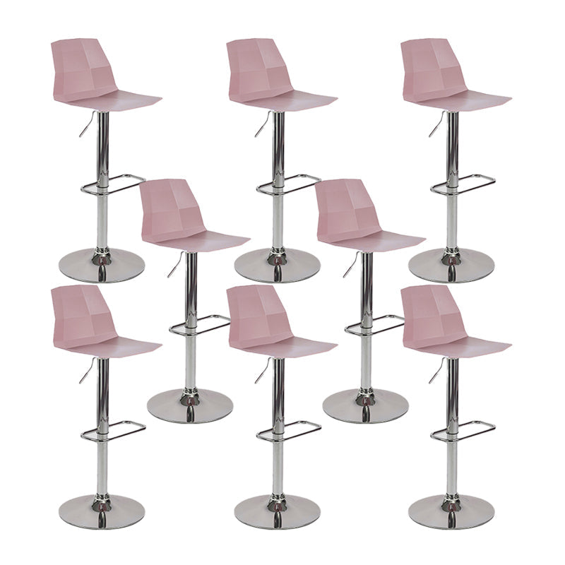 Modern Backrest Armless Counter Stool Iron Cafe Bar Stool with Plastic Cushion