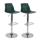 Modern Backrest Armless Counter Stool Iron Cafe Bar Stool with Plastic Cushion