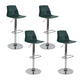 Modern Backrest Armless Counter Stool Iron Cafe Bar Stool with Plastic Cushion