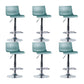 Modern Backrest Armless Counter Stool Iron Cafe Bar Stool with Plastic Cushion