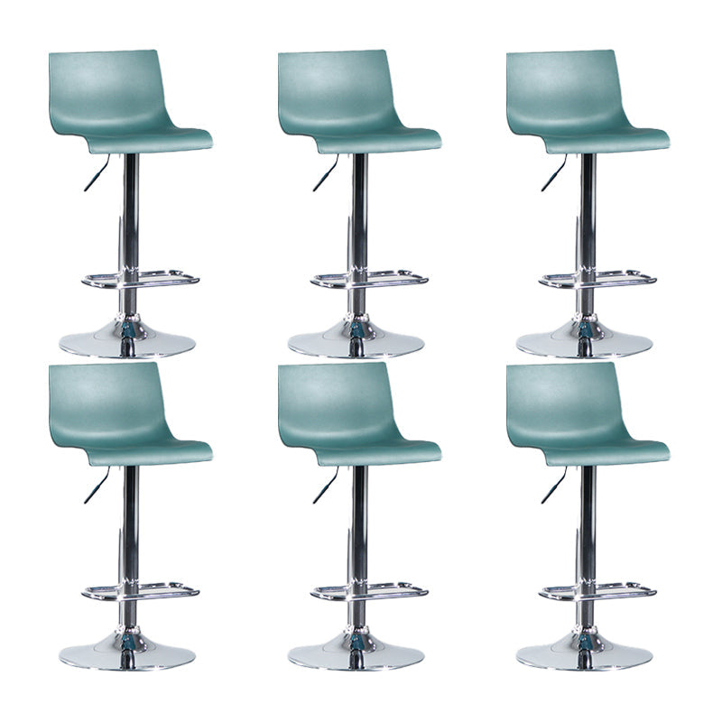 Modern Backrest Armless Counter Stool Iron Cafe Bar Stool with Plastic Cushion