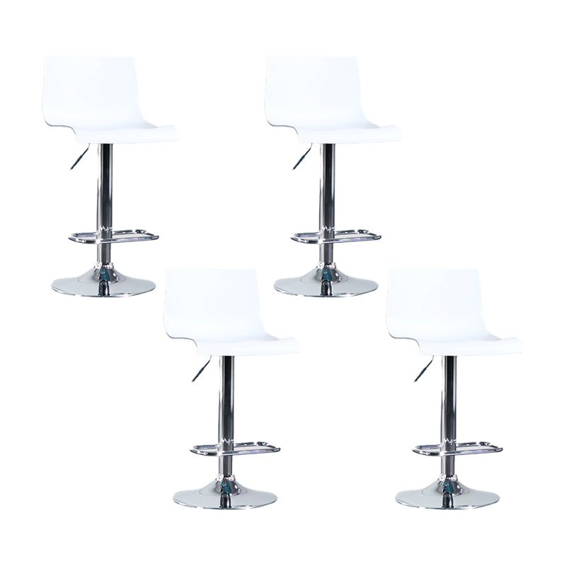 Modern Backrest Armless Counter Stool Iron Cafe Bar Stool with Plastic Cushion