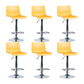 Modern Backrest Armless Counter Stool Iron Cafe Bar Stool with Plastic Cushion