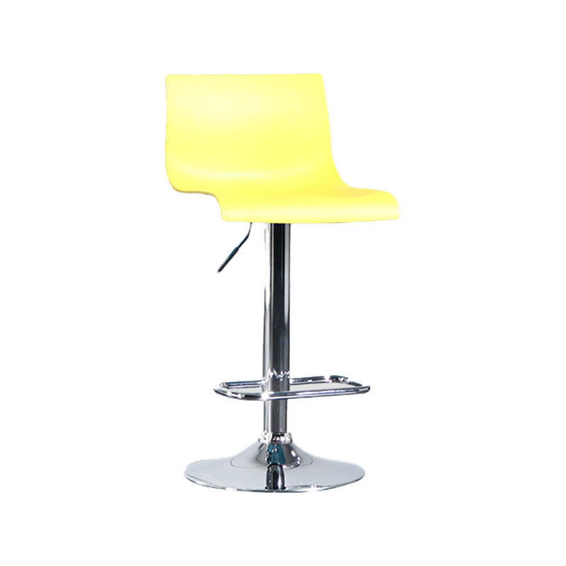 Modern Backrest Armless Counter Stool Iron Cafe Bar Stool with Plastic Cushion