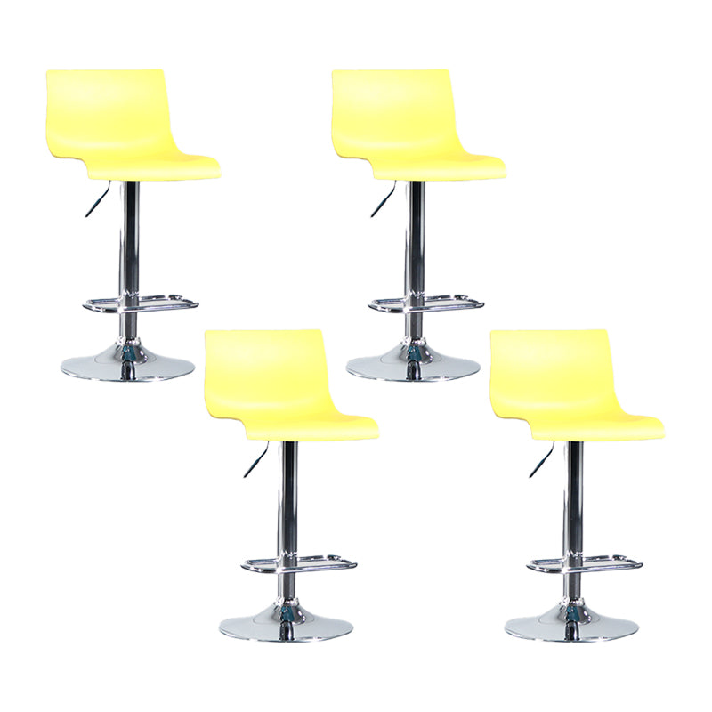 Modern Backrest Armless Counter Stool Iron Cafe Bar Stool with Plastic Cushion