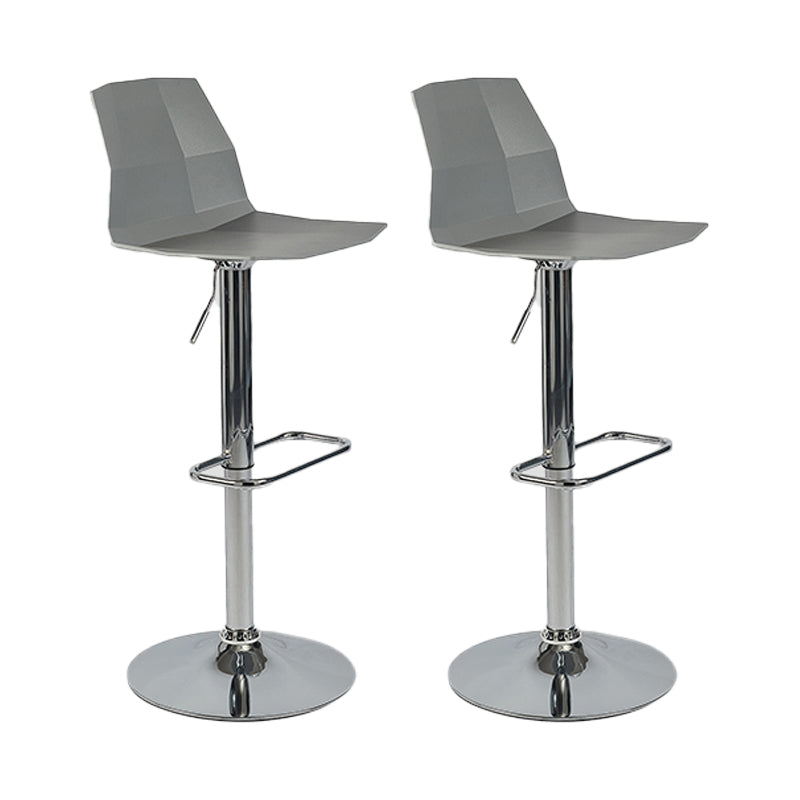 Modern Backrest Armless Counter Stool Iron Cafe Bar Stool with Plastic Cushion