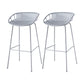 Industrial Backrest Armless Counter Stool Metal Cafe Bar Stool with 4 Legs White 2 Piece Set Clearhalo 'Bar Furniture' 'Bar Stools' 'bar_stools' 'furn' 'furn_bar_stools' 'Furniture' 'Kitchen & Dining Furniture' 6185181
